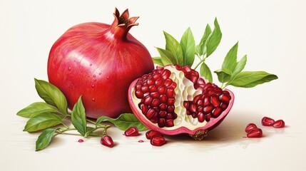 pomegranate on a table