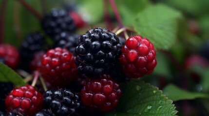 Forest Jewels: A Close-Up of Wild Berries