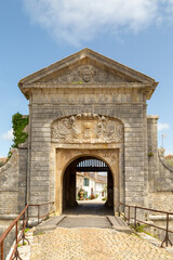 Fototapeta na wymiar Entrance gate of Fort de la Pree near La Flotte at Ile de Re