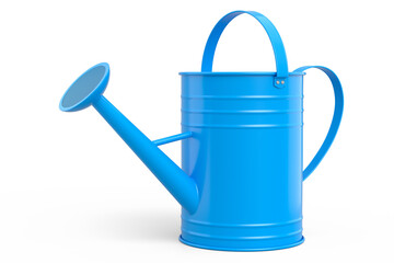 Watering can on white background. 3d render concept of gardening equipment tools