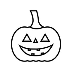 Pumpkin line icon vector