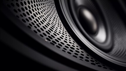 Sound Waves in Focus: Close-Up of Premium Speaker Grille