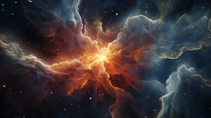 Wandcirkels aluminium A spellbinding Nebula Narcissus, as if painted by the universe itself, in © Anmol