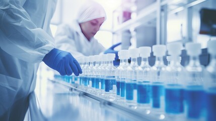 Scientists work in the laboratory