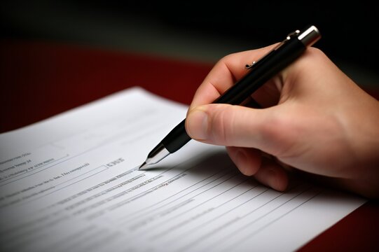 Efficient Task Management: Hand Holding Pen Checking Checklist