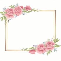 Luxury flower border frame for invitation card