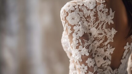 Naklejka premium Gorgeous Designer Wedding Dress for the Bride