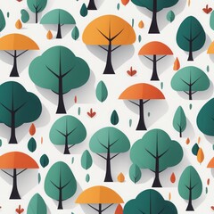 vector seamless pattern with autumn leaves. vector seamless pattern with autumn leaves. autumn leaves pattern. vector illustration