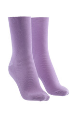 a pair of mauve socks