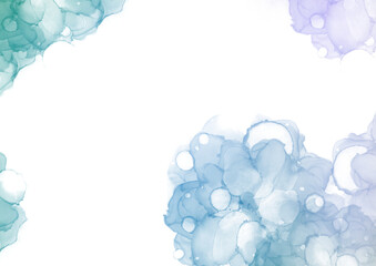 background with bubbles and alcoholic ink on transparent background clip art