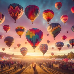 Obraz premium hot air balloon in the sky