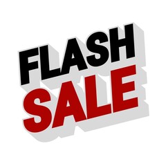 Flash Sale Shopping Poster or banner with a Flash icon with a white background. Flash Sales banner template design for social media and website. Special Offer Flash Sale campaign or promotion.