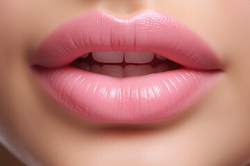 Beautiful sensual female lips close up