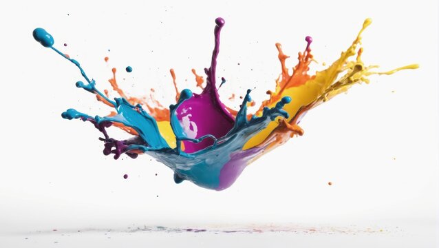 Colorful rainbow paint splash