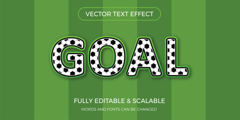 Goal vector editable text effect