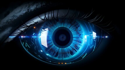 Abstract blue eye with space, An human eye