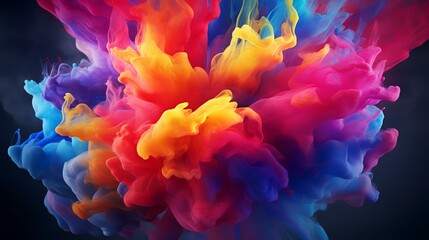 Obraz premium Abstract painting with vibrant colors