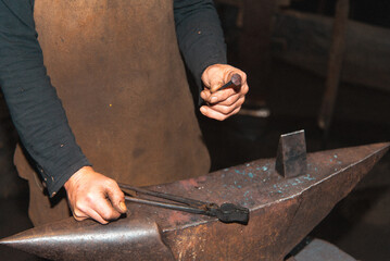 Blacksmith's precise handwork
