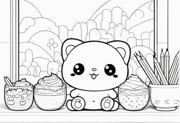 cartoon cute panda coloring book for children cartoon cute panda coloring book for children cartoon cute panda with coloring book