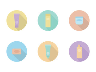 simple icon for a beauty product.  set vector illustration