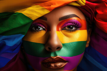 Support LGBTQ rights embrace diversity. social responsibility concept
