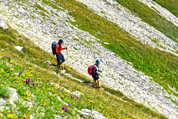 Bergwanderung in Graubünden/Schweiz  