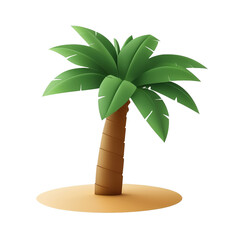 palm tree on transparent background 