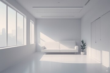 Fototapeta na wymiar modern interior of a room with white and concrete walls. 3D illustration modern interior of a room with white and concrete walls. 3D illustration modern bright interiors 3D rendering illustration