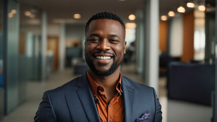 Portrait of an African American businessman in the office