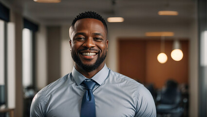 Fototapeta premium Portrait of an African American businessman in the office