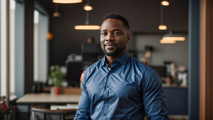 Obraz premium Portrait of an African American businessman in the office