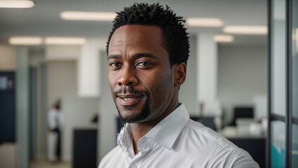 Obraz premium Portrait of an African American businessman in the office