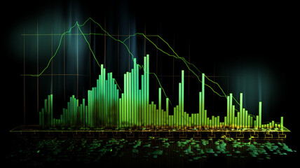 Naklejka premium digital data and global network as art
