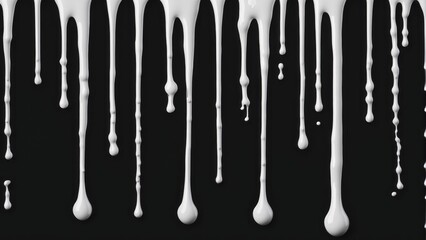White paint drips
