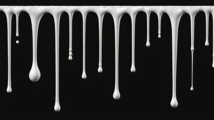 White paint drips