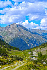 Fototapeta na wymiar Blick vom Lareintal auf die Verwallgruppe in Tirol (Österreich)
