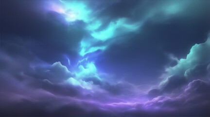 lightning colorful clouds in the sky