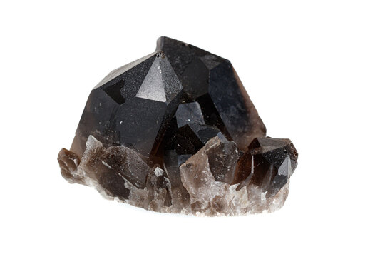 morrosus, Morion mineral stone macro on white background