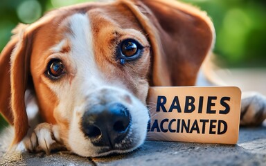 Rabies vaccinated - obrazy, fototapety, plakaty