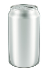 Drink metallic can, 3D rendering isolated on transparent background