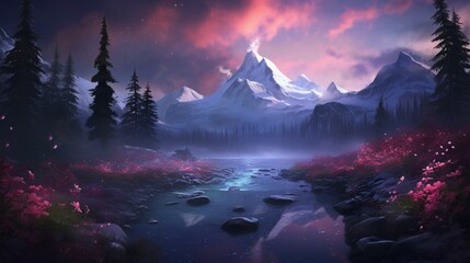 An 8K, high-resolution view of the Blossom of Borealis, presenting the magical interplay of colors and light in the pristine northern wilderness.