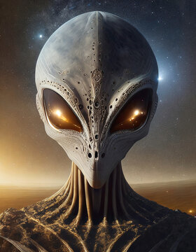 Portrait of an extraterrestrial alien