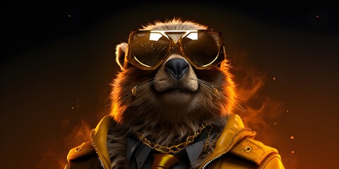 "BeaverTech: A Contemporary Tail of Innovation" | Background Design | Generative AI Artwork