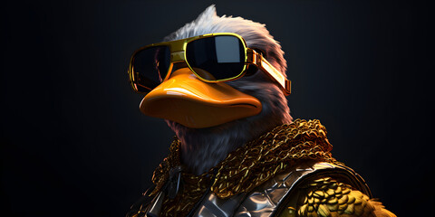 "Ducktronica: Quacking into the Future" | Background Design | AI Generated Artwork