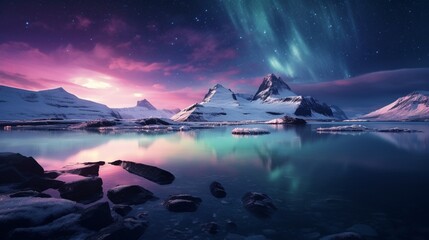 An 8K photograph capturing the awe-inspiring beauty of the Blossom of Borealis, set against a...