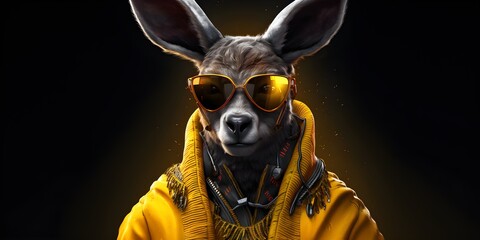 "KangarooTek: Hopping into the Future" | Background Design | Generative AI Artwork
