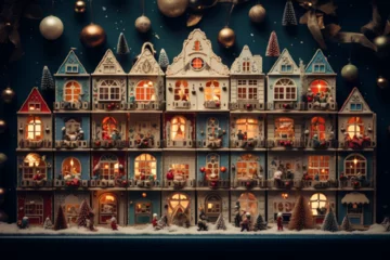 Photo sur Plexiglas Amsterdam christmas night in the city houses 