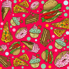 Tools pattern illustration fresh and colorful	