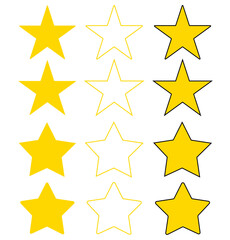 set of stars vector