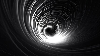 a powerful stream of light rays is collected in a spiral